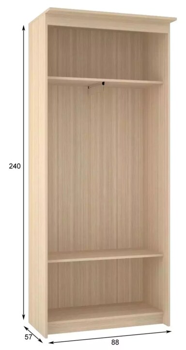 Шкаф-купе Эконом Миллениум 884х2400х573 светлый роникон, Бежевый