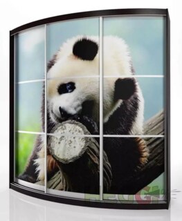 Радиусный шкаф-купе Мебелеф-5, Коричневый