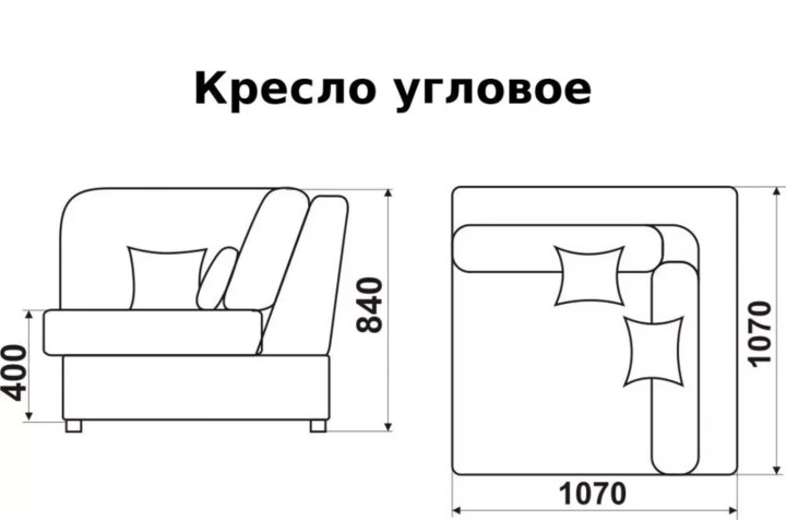 Угловой диван Моника Монца, Черный