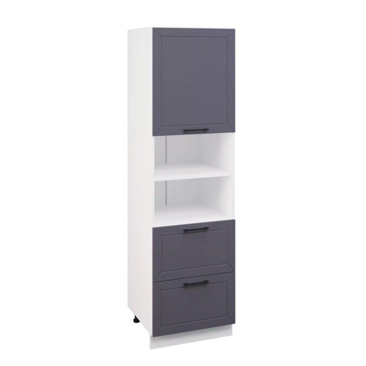 Шкаф-пенал ПД600-12Я Кёльн софт маренго, Серый