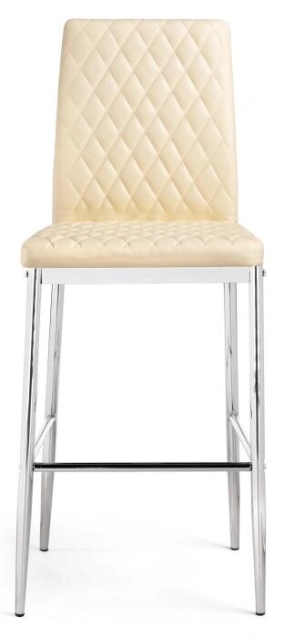 Барный стул Teon beige / chrome, Бежевый