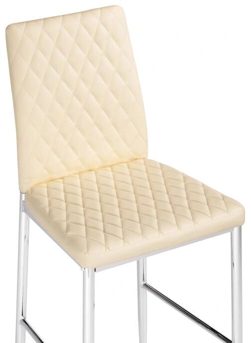 Барный стул Teon beige / chrome, Бежевый