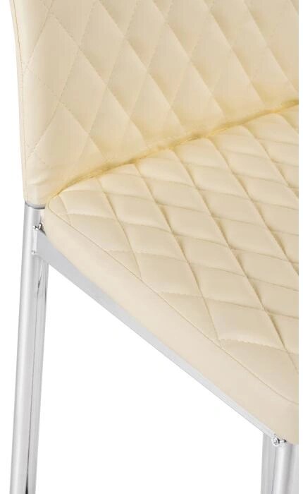 Барный стул Teon beige / chrome, Бежевый
