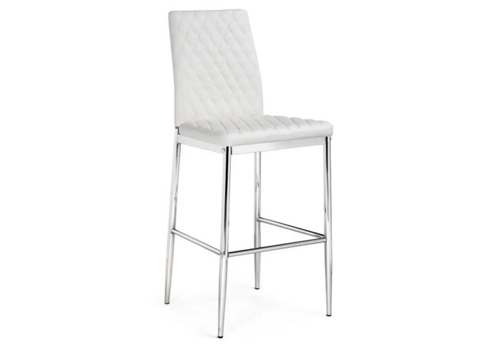 Барный стул Teon white / chrome, Белый