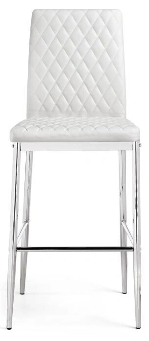 Барный стул Teon white / chrome, Белый
