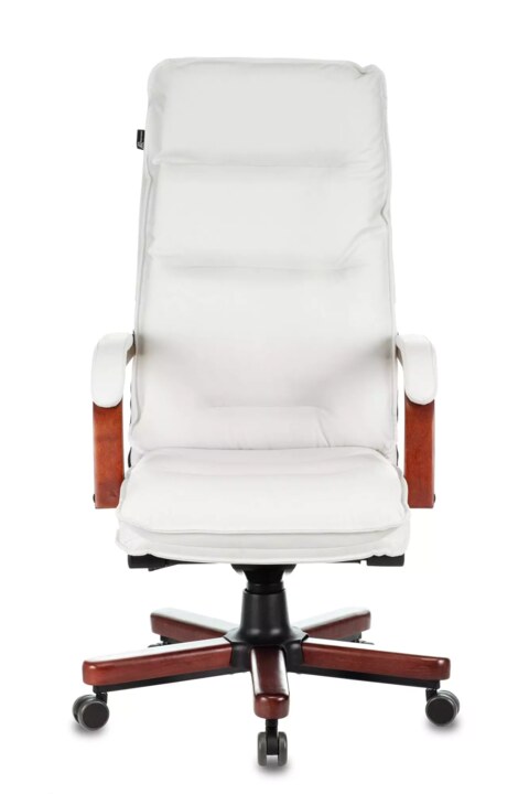 Кресло руководителя Бюрократ T-9927 Walnut, Белый