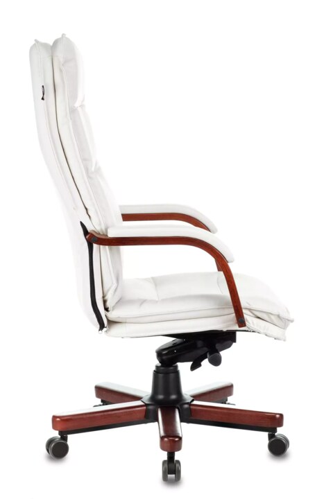 Кресло руководителя Бюрократ T-9927 Walnut, Белый