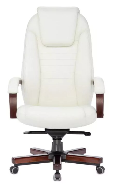 Кресло руководителя Бюрократ T-9923 Walnut, Белый