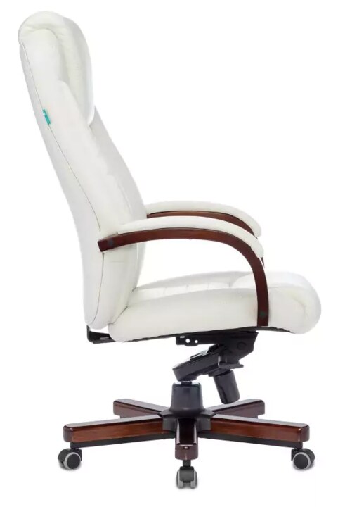 Кресло руководителя Бюрократ T-9923 Walnut, Белый