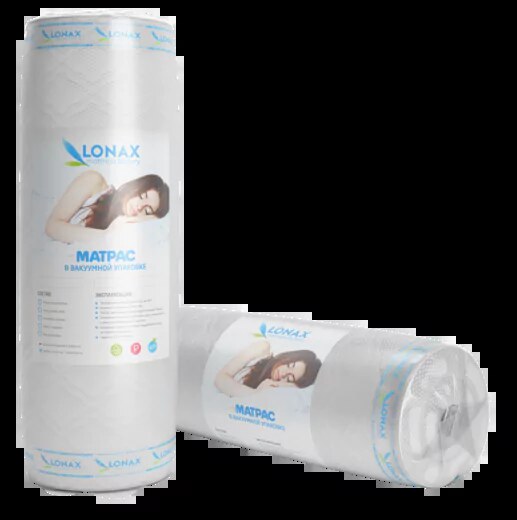 Матрас Lonax Roll Memory Latex mix, Белый