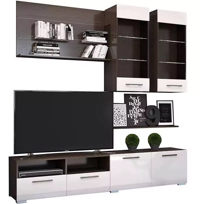 Стенка Нэнси мдф глянец 3 Римини, Белый