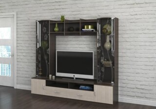 Стенка Марта Флора 15 мини венге/дуб белфорд, Бежевый