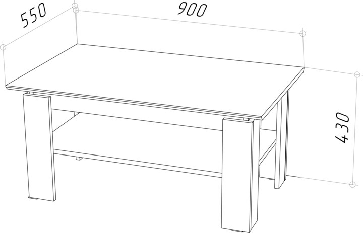 Стол журнальный 900 Stern Штерн, Бежевый