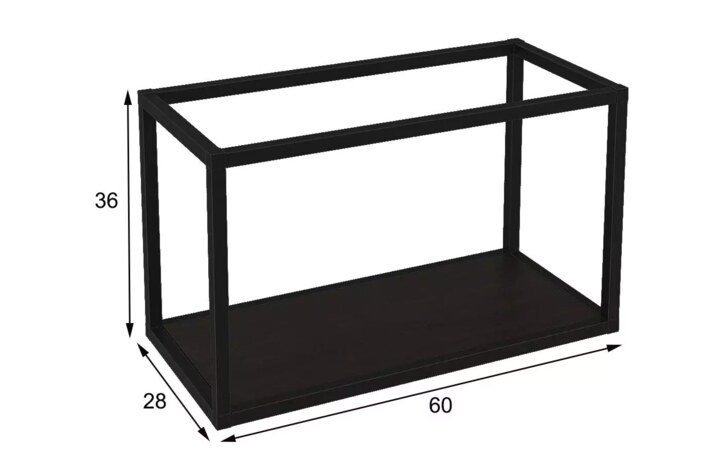 Каркасная полка Лофт ПМГ-Л 600, Коричневый