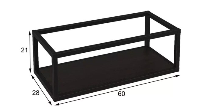 Каркасная полка Лофт ПМГ-Л 601, Коричневый
