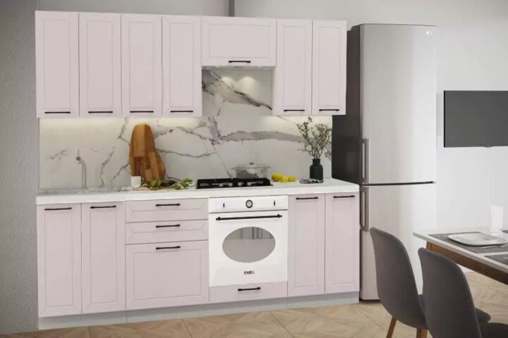 Модульная кухня Кёльн 2.4м софт айвори, Бежевый