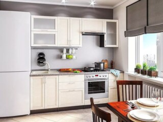 Кухня Сканди-02 Cappuccino Softwood, Бежевый
