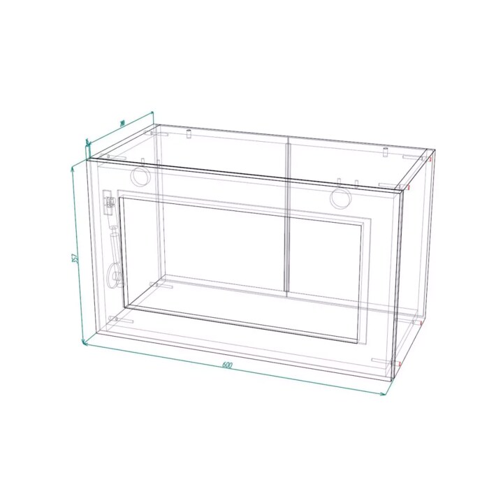 Шкаф верхний горизонтальный со стеклом ШВГС 600 Кёльн софт айвори, Бежевый