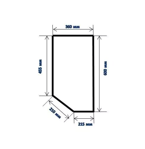 Столешница 26 мм Черный мрамор 0.36 м правая, Черный