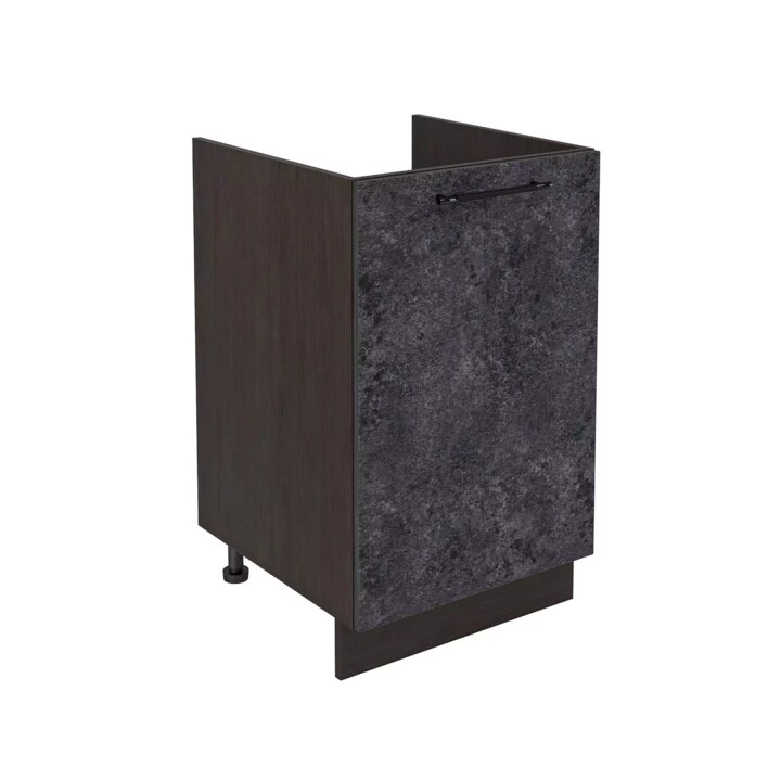 Шкаф нижний под мойку ШНМ 500 Нувель бетон черный, Черный
