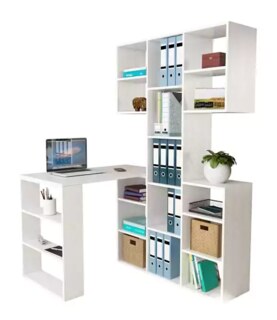 Стеллаж со столами Рикс-35 белый, Белый
