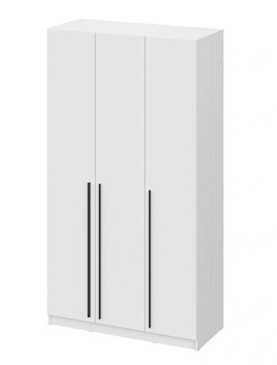 Шкаф распашной 3-х створчатый Берген Лорена ШК-1200 с ящиками, Белый