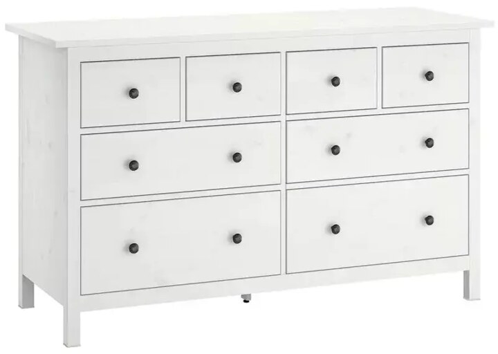 Комод с 8 ящиками HEMNES, Белый
