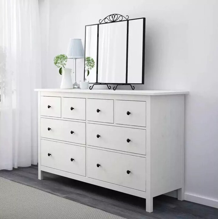 Комод с 8 ящиками HEMNES, Белый