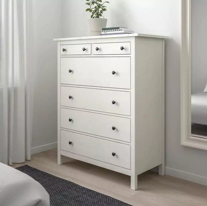 Комод с 6 ящиками HEMNES, Белый