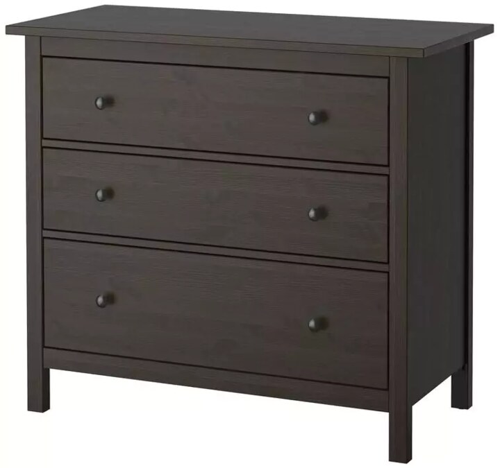 Комод с 3 ящиками HEMNES, Коричневый