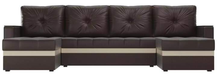 П-образный диван Атланта, Коричневый