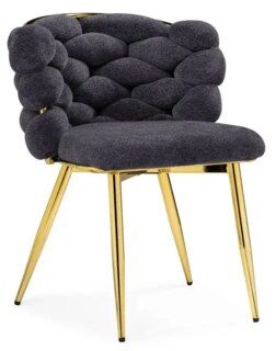 Стул на металлокаркасе Rendi gray / gold Стул на металлокаркасе, Серый