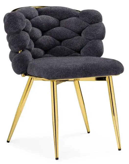Стул на металлокаркасе Rendi gray / gold Стул на металлокаркасе, Серый