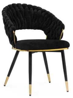 Стул на металлокаркасе Rakel black / gold Стул на металлокаркасе, Черный