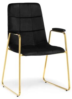 Стул на металлокаркасе black / gold Стул на металлокаркасе, Черный