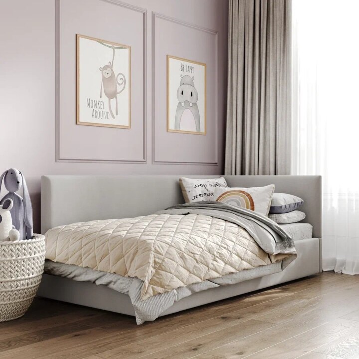 Кровать односпальная детская Меркурий-2, Серый