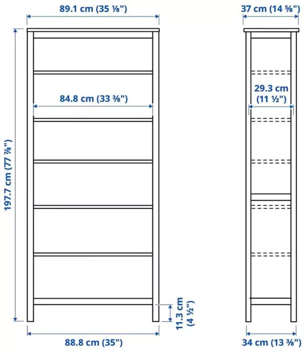 Стеллаж HEMNES, Коричневый