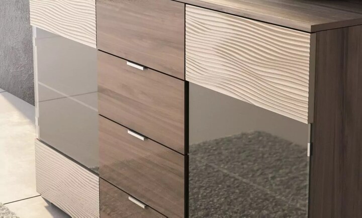Комод Глянец 3D, Бежевый