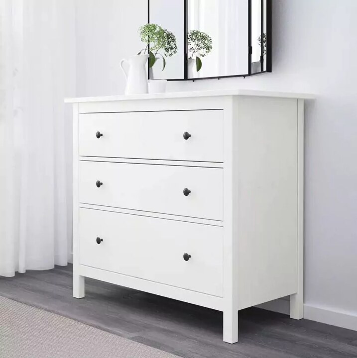 Комод с 3 ящиками HEMNES, Белый