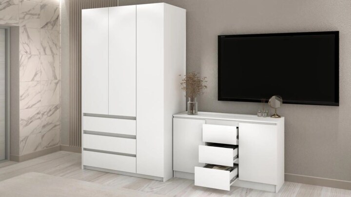 Комплект в гостиную Акация 2.5 м, Белый