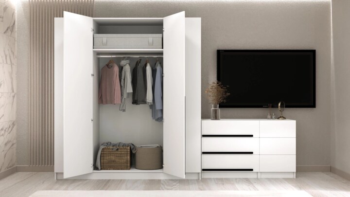 Комплект в гостиную Бастион 3.3 м, Белый