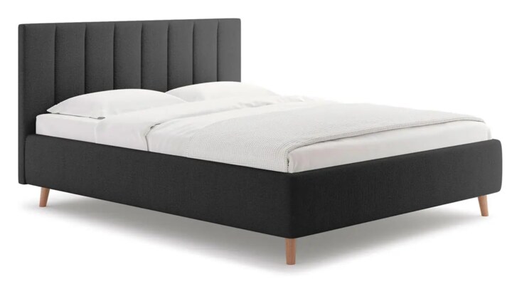 Двуспальная кровать Alma 180х200 с подъёмным механизмом багама серый, Серый