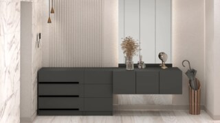 Комплект в прихожую Бастион 2.5 м, Серый