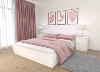 Кровать Айден КР06-1600 с матрасом Divano Classic Зависимые пружины Bonnelle, Белый
