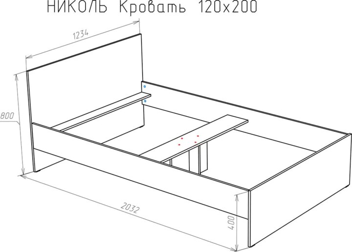 Кровать Модерн Николь, Белый