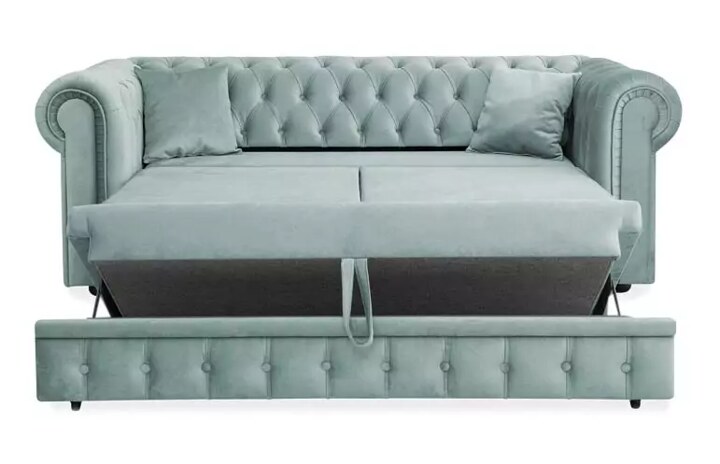 Прямой диван Честер Люкс, Голубой