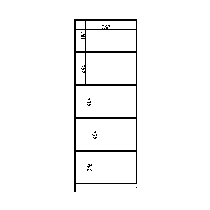 Шкаф распашной Бастион 2-х дверный без зеркал 0.8 м, Белый