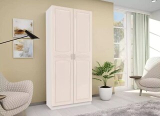 Шкаф 2-х створчатый ШК-2 Венеция белый/жемчуг, Бежевый