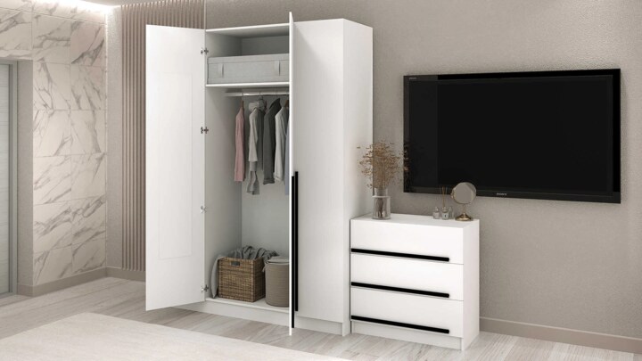 Комплект в гостиную Бастион 2.4 м, Белый