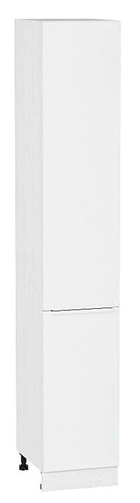 Шкаф пенал с 2-мя дверцами Фьюжн 400х2340 Silky White/Белый, Белый